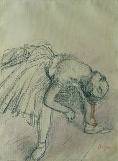 Dancer Fixing her Slipper by Edgar Degas